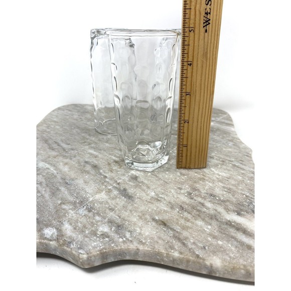 Vtg Dimpled Crisa Clear Glasses, Heavy  Bottom Signed Glasses Set Of 3 - Picture 5 of 6